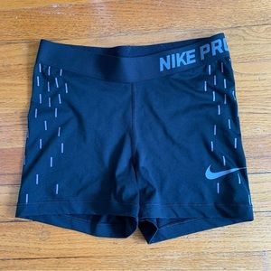 Black Nike Pro 3” Spandex Tight Running Athletic Shorts